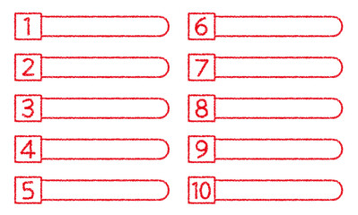 クレヨン素材　数字がついたタイトルデザインセット