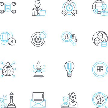 Legal contract linear icons set. Agreement, Covenant, Contractual, Obligation, Signatory, Indemnification, Consideration line vector and concept signs. Termination,Memorandum,Implementation outline