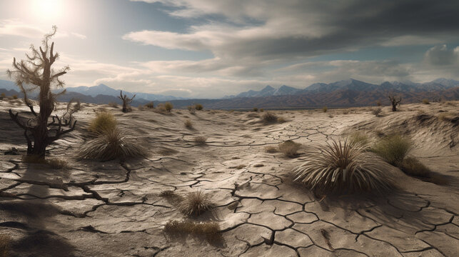 Barren Wasteland, A Dire Consequence of Global Warming Generative AI