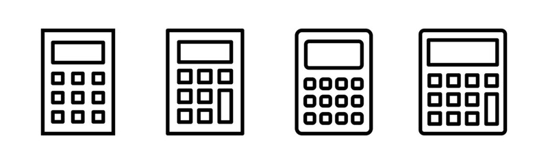 Calculator icon vector illustration. Accounting calculator sign and symbol.