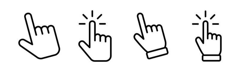 Hand cursor icon vector illustration. cursor sign and symbol. hand cursor icon clik