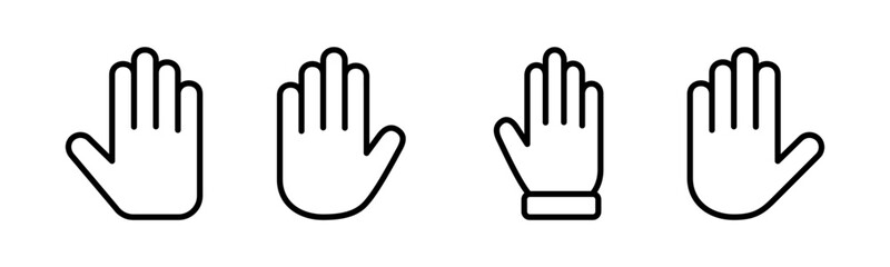 Obraz premium Hand icon vector illustration. hand sign and symbol. hand gesture