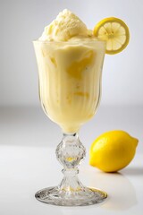 Yellow lemon smoothie, delicious and adorable