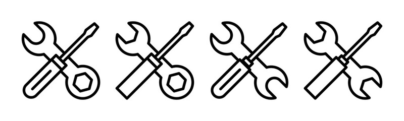 Repair tools icon vector illustration. tool sign and symbol. setting icon. Wrench and screwdriver. Service