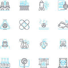 Behavioral Science linear icons set. psychology, sociology, neuroscience, anthropology, cognition, perception, emotion line vector and concept signs. motivation,decision-making,attention outline