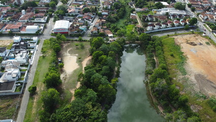 eunapolis, bahia, brazil - march 14, 2023: View of trees in an ecological park in the city of Eunapolis