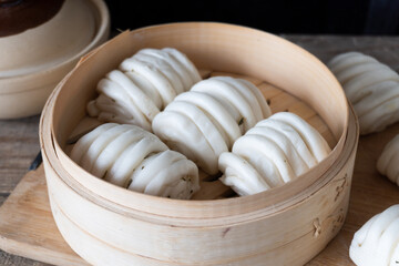 Chinese traditional pasta Steamed rolls, huajuan