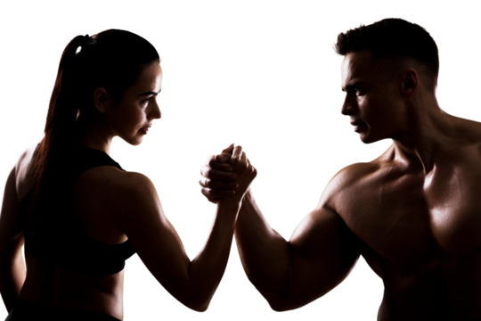 Young athlete couple practicing CrossFit training - Powered by Adobe
