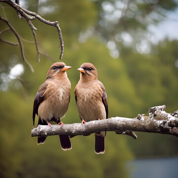 Generative AI, Generative, AI, IA, generativa, Dos pajaros juntos sobreun &aacute;rbol, IA generativa