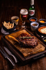 grilled meat and vegetables