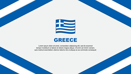 Greece Flag Abstract Background Design Template. Greece Independence Day Banner Cartoon Vector Illustration. Greece Template