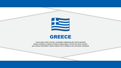 Greece Flag Abstract Background Design Template. Greece Independence Day Banner Cartoon Vector Illustration. Greece Vector