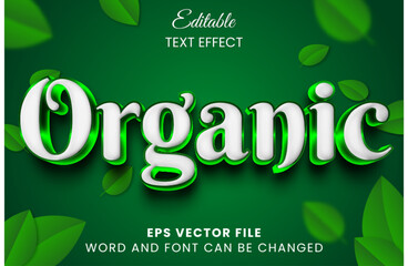 3d green organic 3d vector text effect