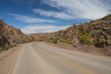 Road through Lake Mead National Recreation Area
