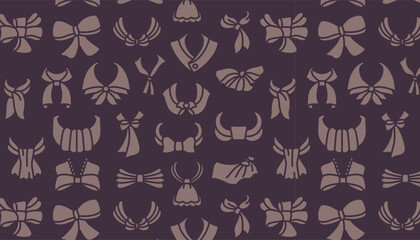 A pattern of different types of ties and accessory.