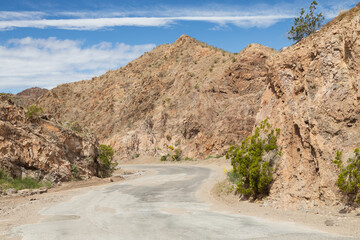 Road through Lake Mead National Recreation Area