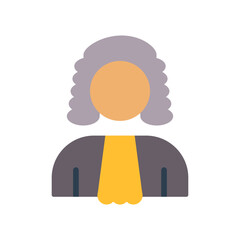 Judge flat icon for law, occupation, communications, avatar, judgement, professions and jobs, attorney, gavel, profession, legal logo