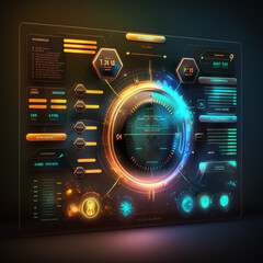 Obraz premium Futuristic Hologram Command Interface