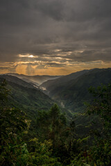sunset in the mountains The Andes Colombian