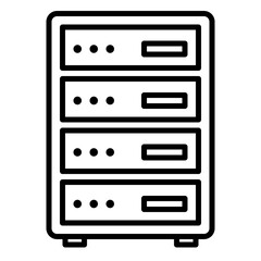 Server icon for cloud storage or internet network