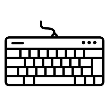 computer keyboard icon for typing and entering command data