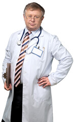 Portrait of a confident young medical doctor wearing a uniform