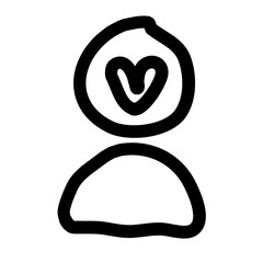 father of happy family hand drawn icon