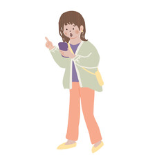 お出かけ　スマホ　外出　旅行　散歩