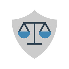 Legal Department flat icon for equality, business and finance, miscellaneous, legal, law, protection, justice, scale, security, shield logo