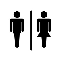 Fototapeta premium Male and Female icon vector. Toilet sign illustration on white background..eps