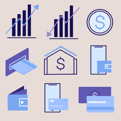 A set of icons for a digital marketing strategy