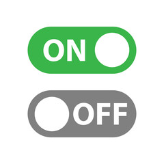 On off icon vector. Switch button sign illuystration on white background