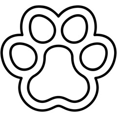 paw icon. animal footprint symbol. line icon vector stock © Liara Studio