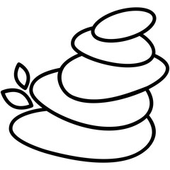 zen icon. meditating energy symbol. line icon vector stock