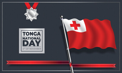 Tonga National Day, Vector Template Design