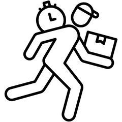 Courier Icon. Logistic Delivery Symbol. Line Icon Vector Stock
