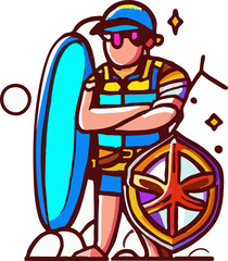 life guard png graphic clipart design