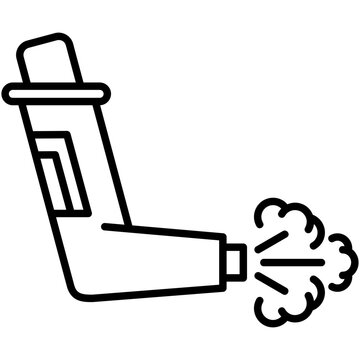 recommend clip art: Inhale Icon. Asthma Spray Symbol. Line Icon Vector Stock