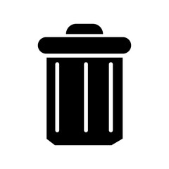 rash can icon vector. Delete sign for app and site on white background 