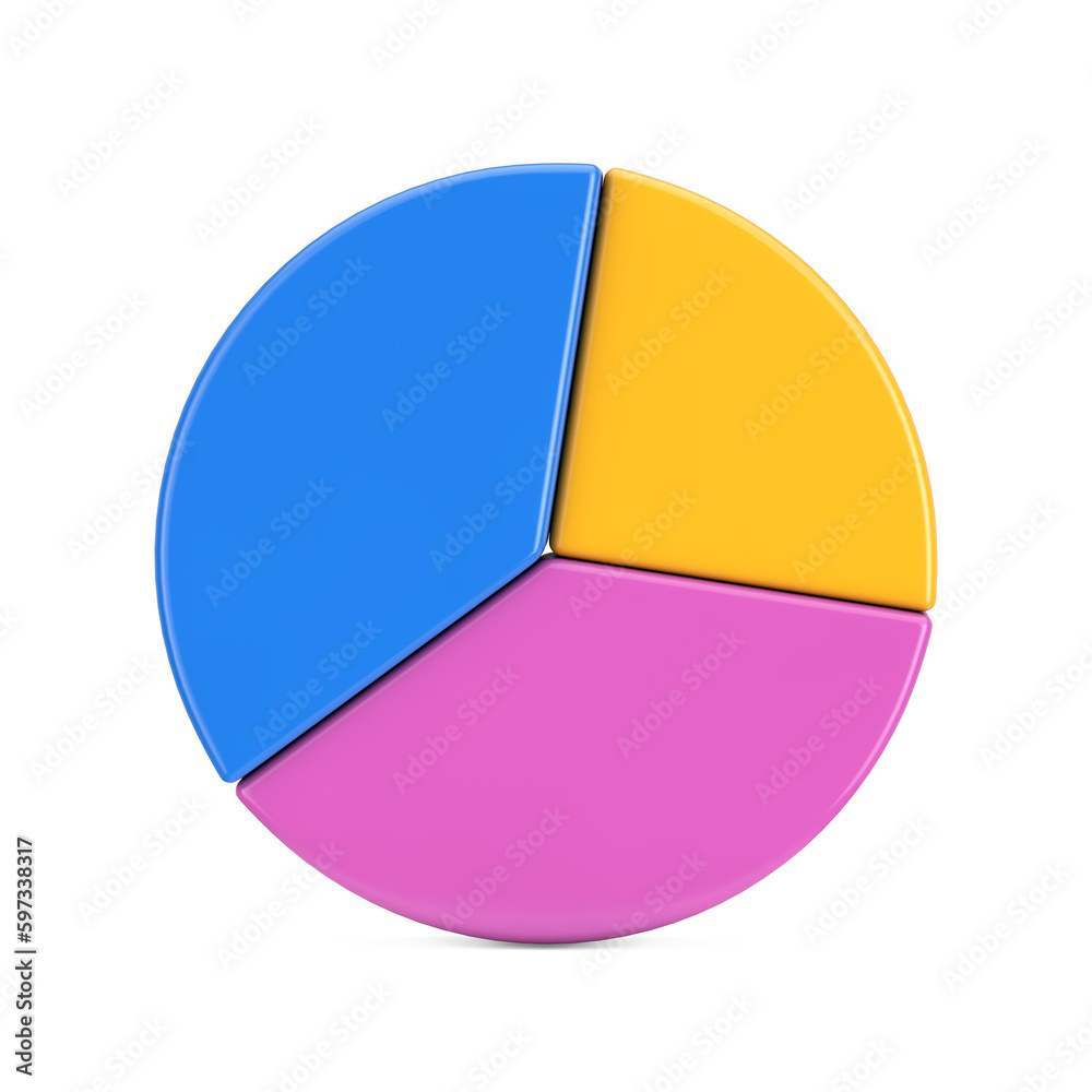 Poster Business Presentation Infographic Slice Pie Chart. 3d Rendering