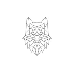 wolf head logo vector illustration isolated on white background