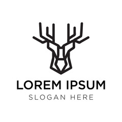 deer logo vector illustration isolated on white background