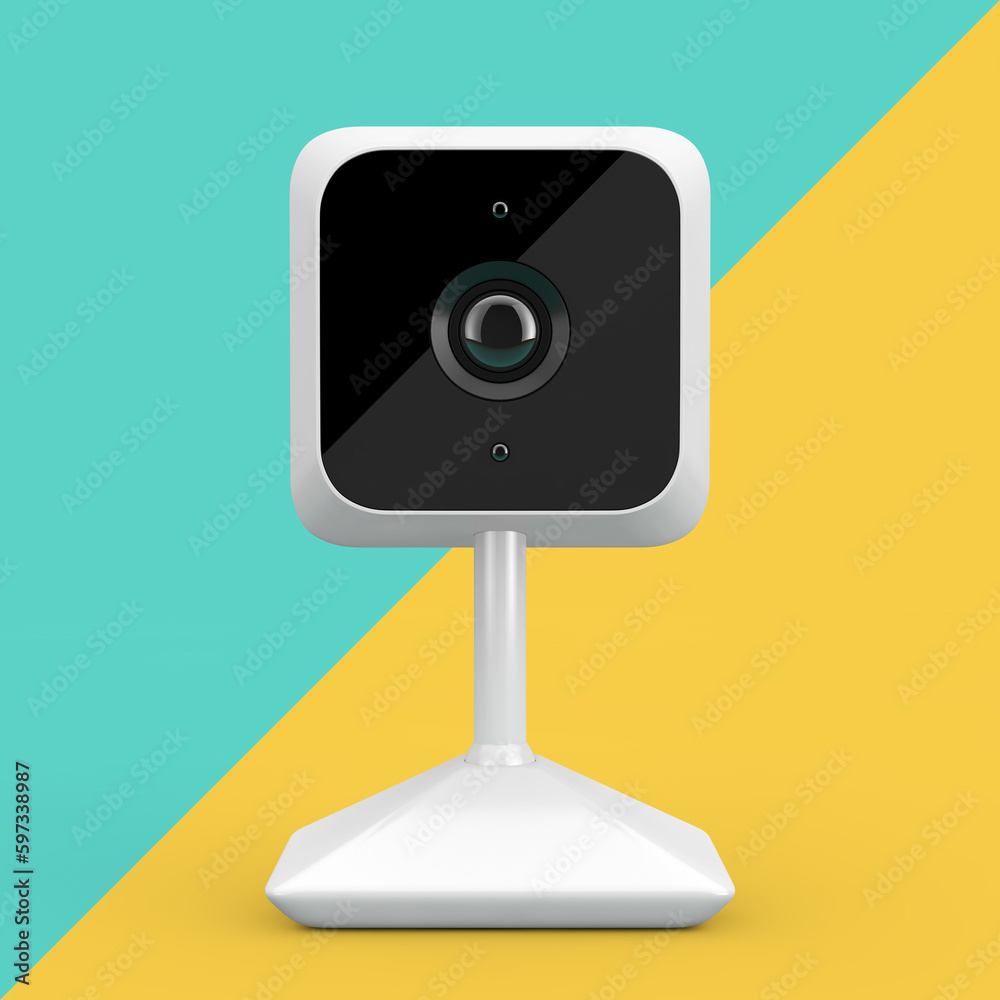 Aufkleber White Modern Web Camera. 3d Rendering