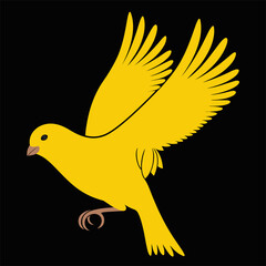 Canary Bird Logo Vector illustration Artwork