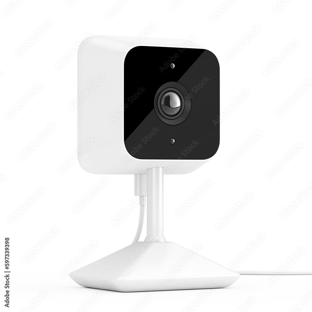 Aufkleber white modern web camera. 3d rendering