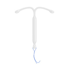 Birth Control Concept. T Shape IUD Hormonal Intrauterine Device. 3d Rendering