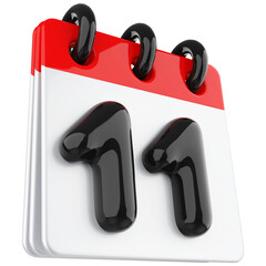 Icon 3D Calendar 11 day