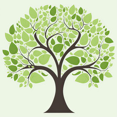 Earth day, arbor day, plant a tree, nature, forest, spring or summer. leaves, branches, trees, nature, illustration
