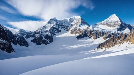 Fototapeta na wymiar snow covered mountains (Generative AI)
