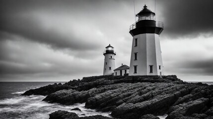 lighthouse on the coast (Generative AI)